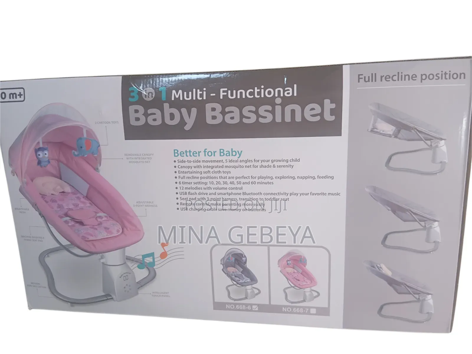 3-in-1 Multifunctional Baby Bassinet Swing