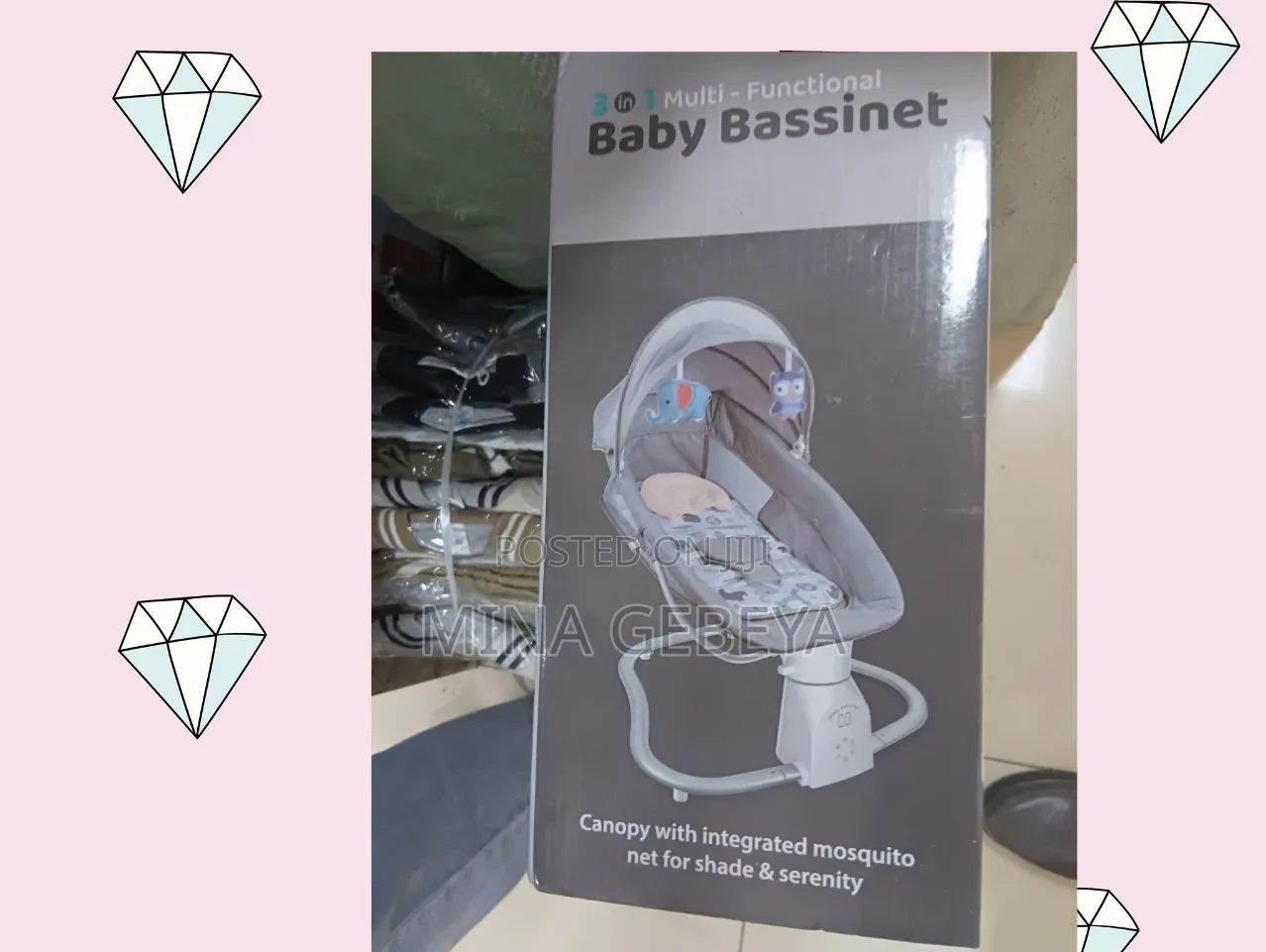 3-in-1 Multifunctional Baby Bassinet Swing