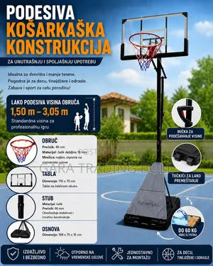 Portable Basketball Goal Perfect for Basketball Training & Home Use