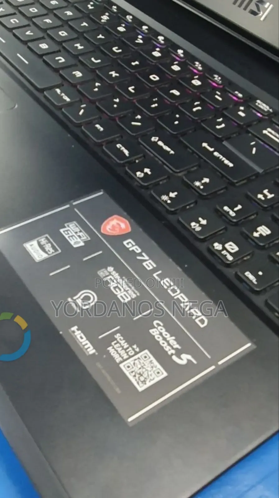 New Laptop MSI GP75 Leopard 16GB Intel Core i7 SSD 512GB