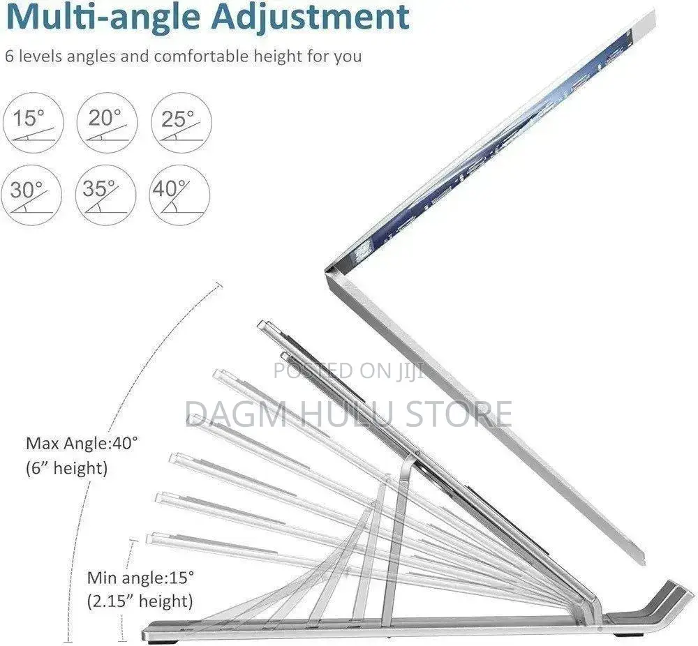 Foldable Height Adjustable Metal Frame Laptop Stand
