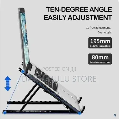 Foldable Height Adjustable Metal Frame Laptop Stand