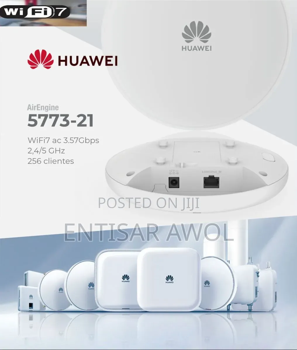 Huawei AirEngine5773-21
Indoor WiFi7 Access Point Smart Dual Band