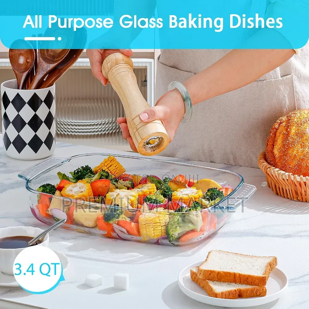 Lasagna Patra Glass 3 Set ባለ 3 የላዛኛ መስሪያ መስታወት ፓትራ
