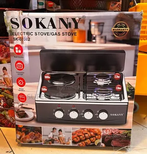SOKANY Electric Stove – 2 Electric Hot Plates and 2 Gas SUPER FAST