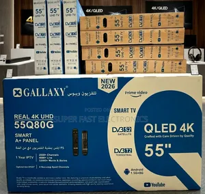 Gallaxy 55 Inch TV QLED 4K UHD Smart Featuring a Real 4K UHD A+ Panel