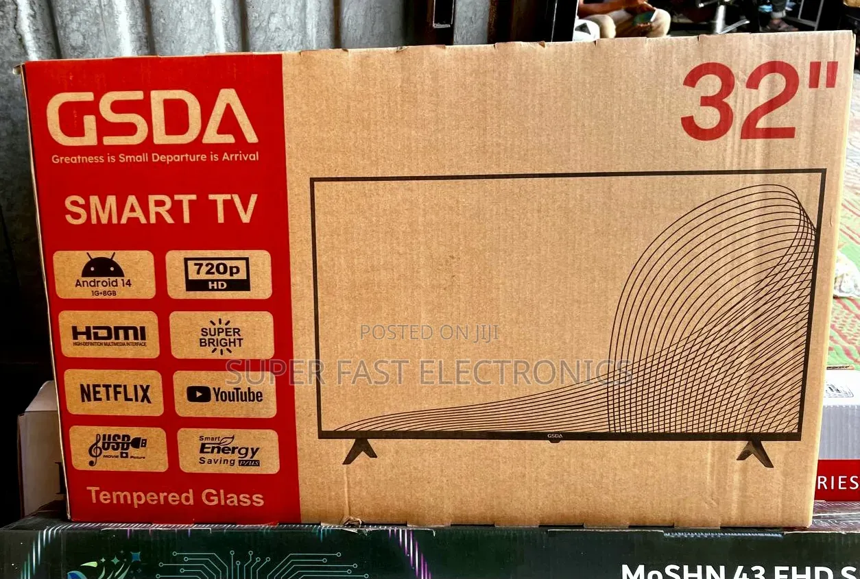 GSDA 32 Inch TV Smart TV, Featuring Android 14, HD Resolution