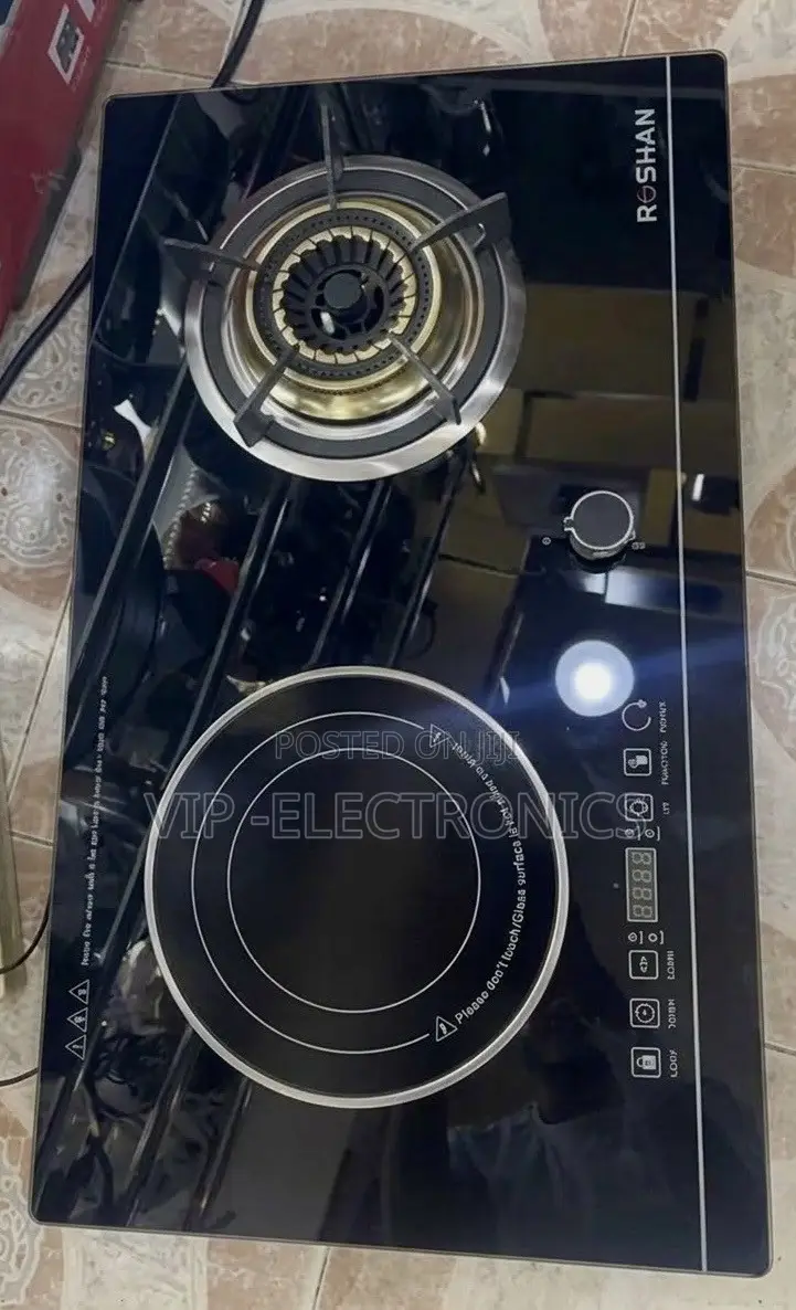 Roshan Ceramic Electric Stove – Glass Cooktop 2-Burner Ceramic & Gas