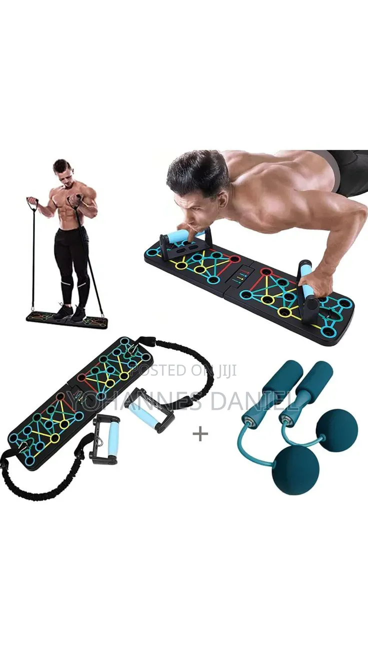 Push Up Board With Resistance Band – Multifunctional Home Gym Set