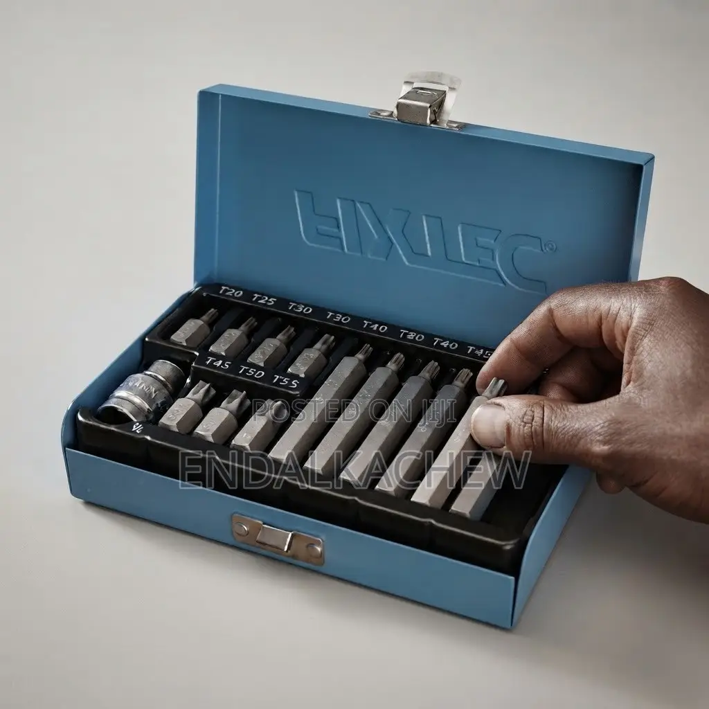 FIXTEC 15piece 1/2” Drive Trox Bit Socket Set