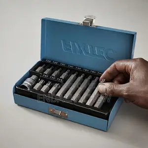 FIXTEC 15piece 1/2” Drive Trox Bit Socket Set