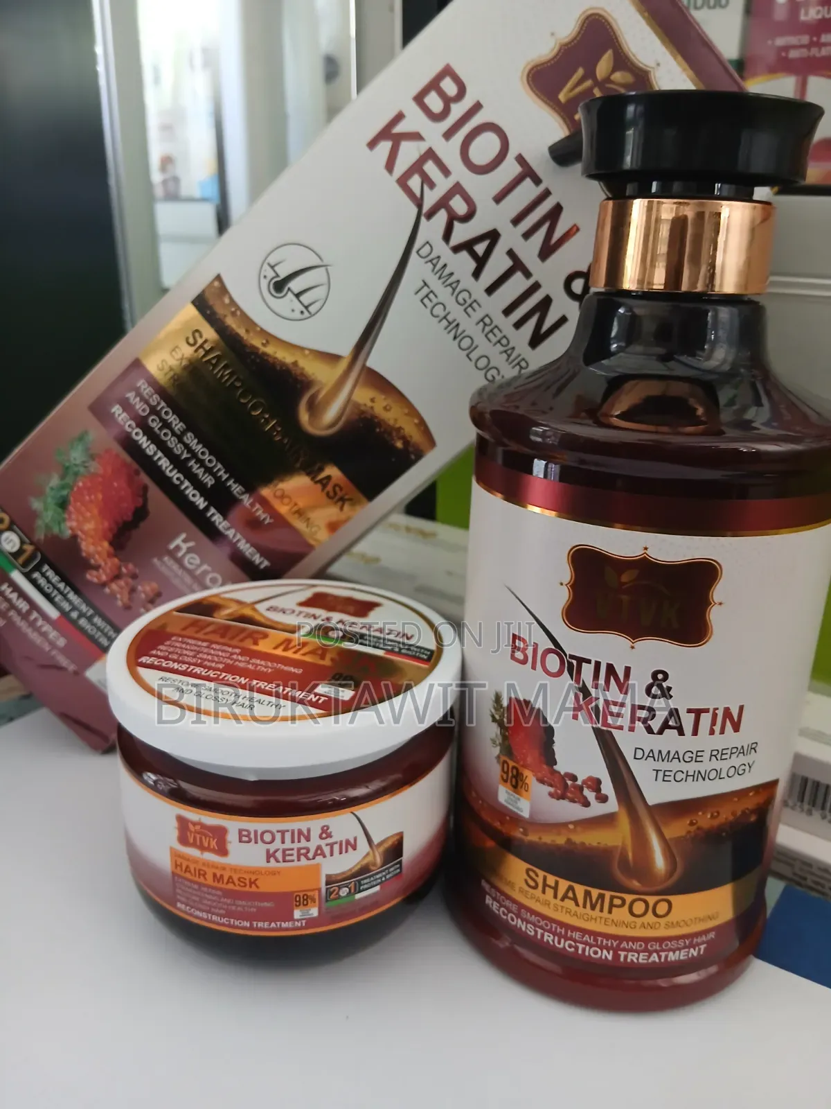 2 in 1Biotin and Keratin Shampoo and Hair Mask