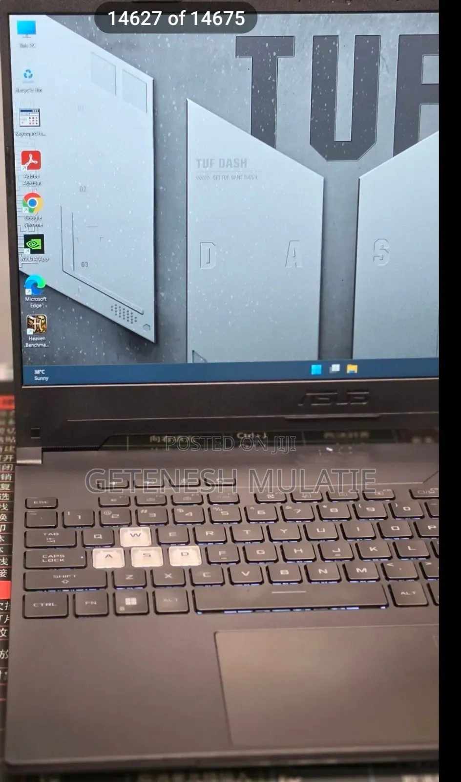 New Laptop Asus TUF Dash F15 16GB Intel Core i7 SSD 512GB