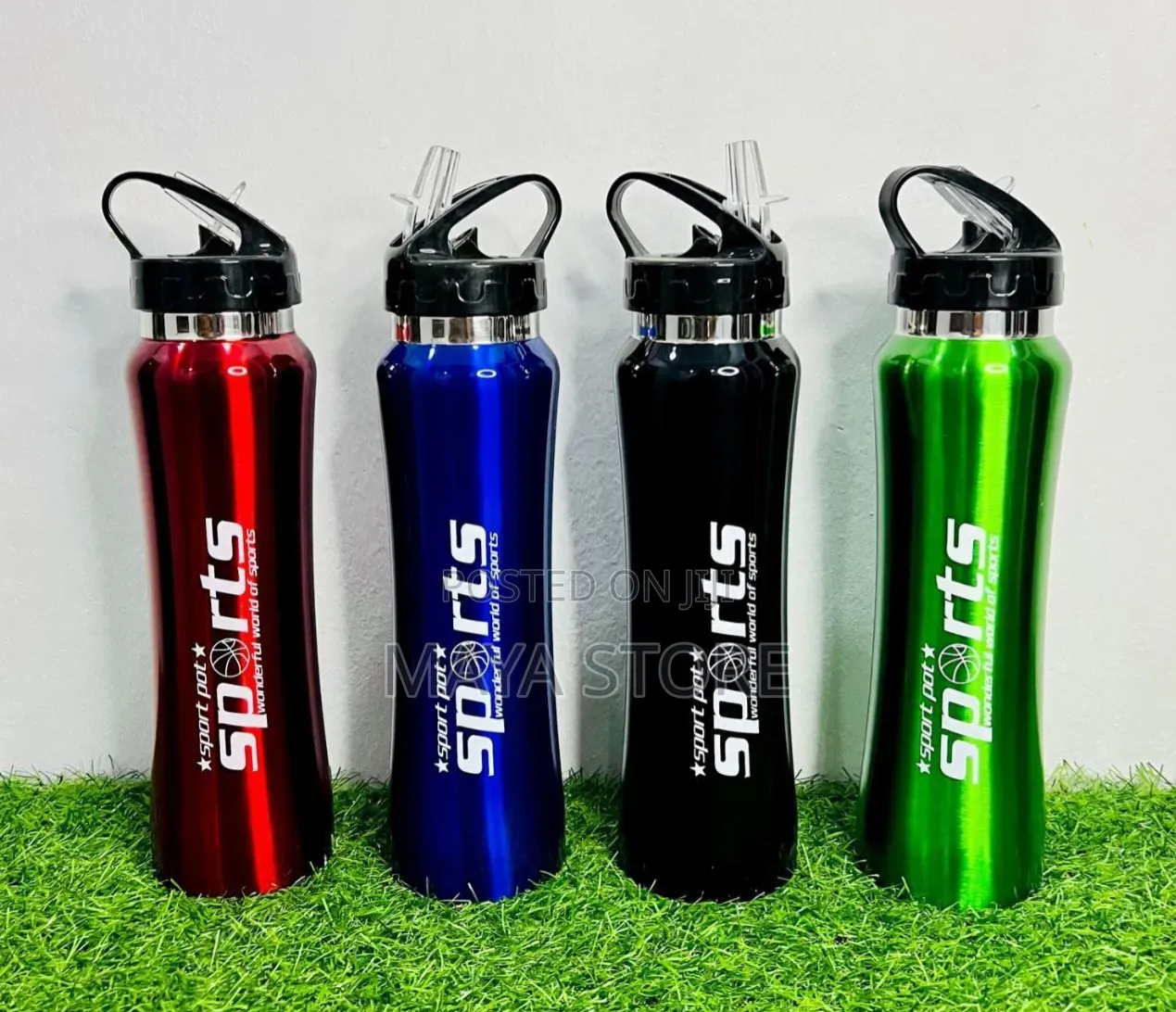 Glossy Stainless Steel Sports Water Bottles