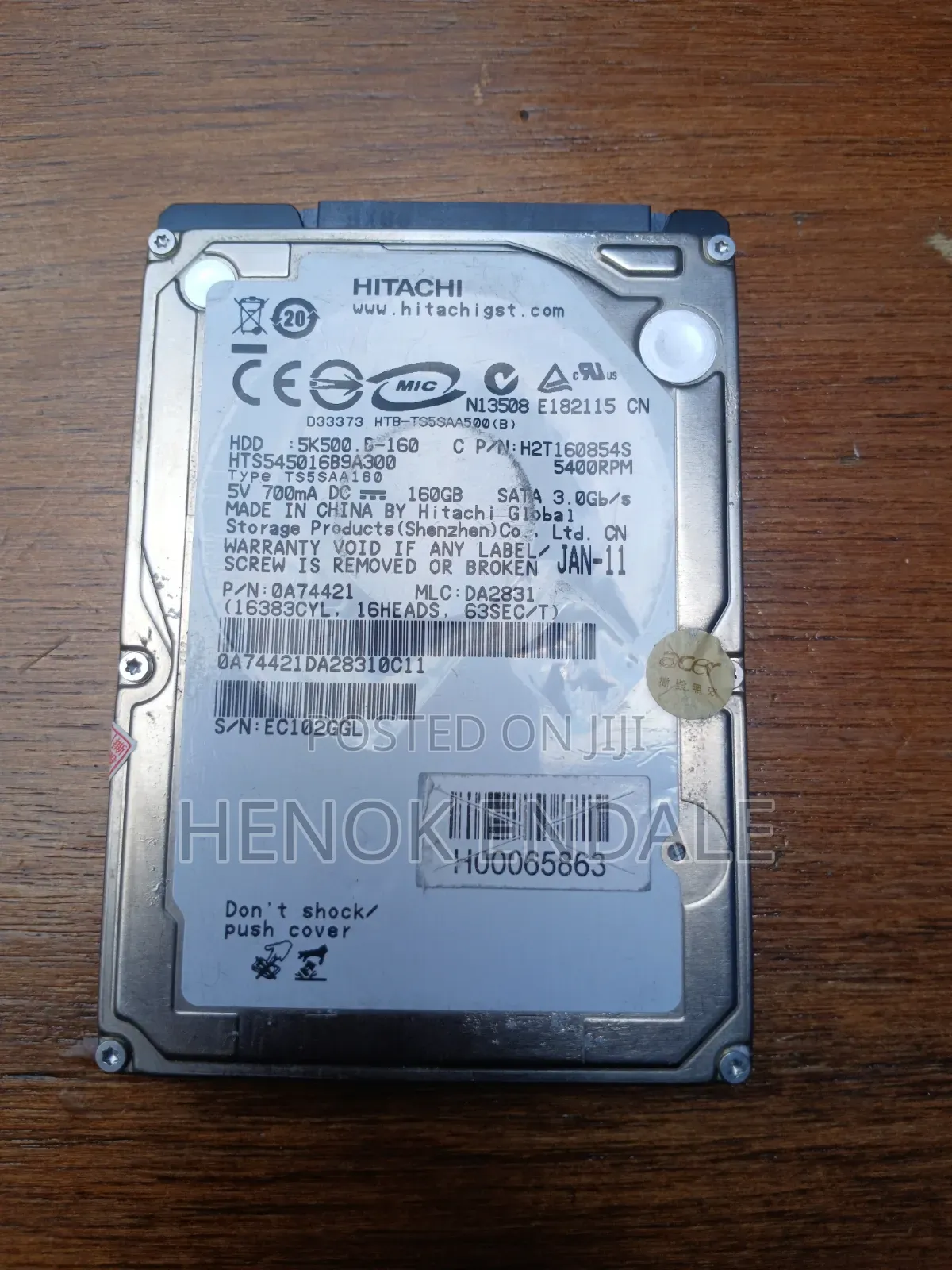 Hitachi 160 GB Hard Disk