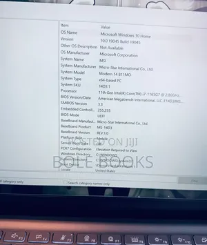 New Laptop MSI Modern 14 8GB Intel Core i7 SSD 512GB