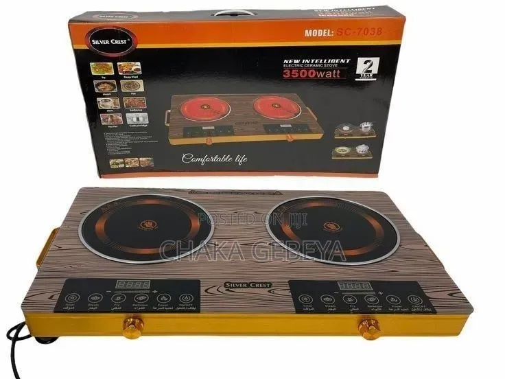 Silver Crest Electric Ceramic Stove–Touch Screen, 3500W, Modern Design