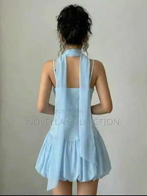 Sleeveless Pearl Decor Waist Cinched Knit Fabric Patchwork Dress