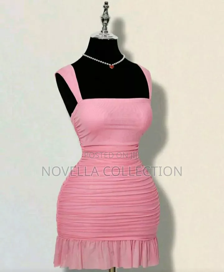 Women's Mesh Ruched Fitted Solid Color Sleeveless Mini Dress