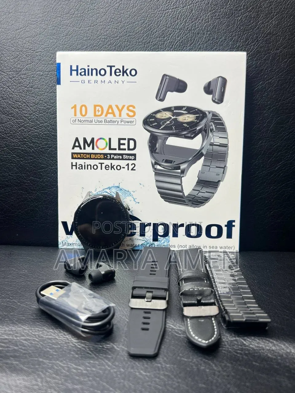 2 በ 1 Haino Teko-12 Smart Watch + Earbuds