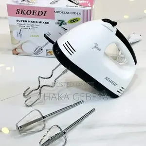 Quality 260W Hand Mixer - 2 Attachments, for Eggs, Cream, Batters