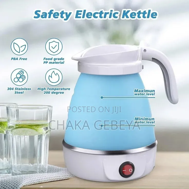 Foldable Travel Electric Kettle - 600W, 0.6L, Compact
