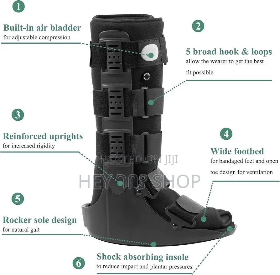Ankle & Foot Support Brace BOOT | የእግር ድጋፍ ብሬስ ለእግር እና ቁርጭምጭሚት ድጋፍ ጫማ