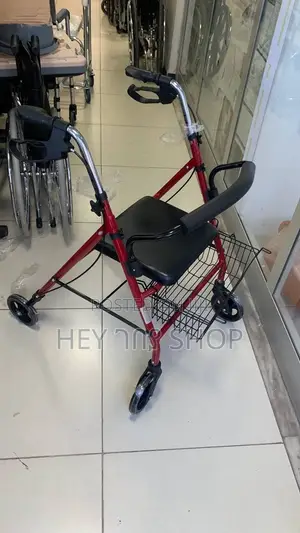 የህክምና የመራመጃ ድጋፍ | Rollator Walker Walking Aid Adjusted Height