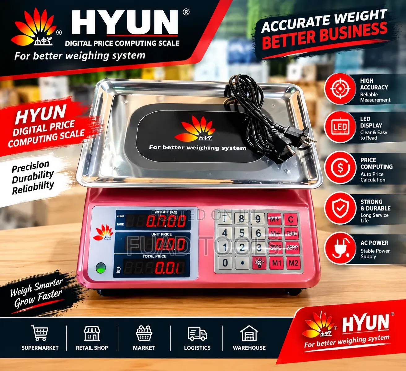 Hakegna Digital Scale ሀቀኛ ሚዛን 40Kg