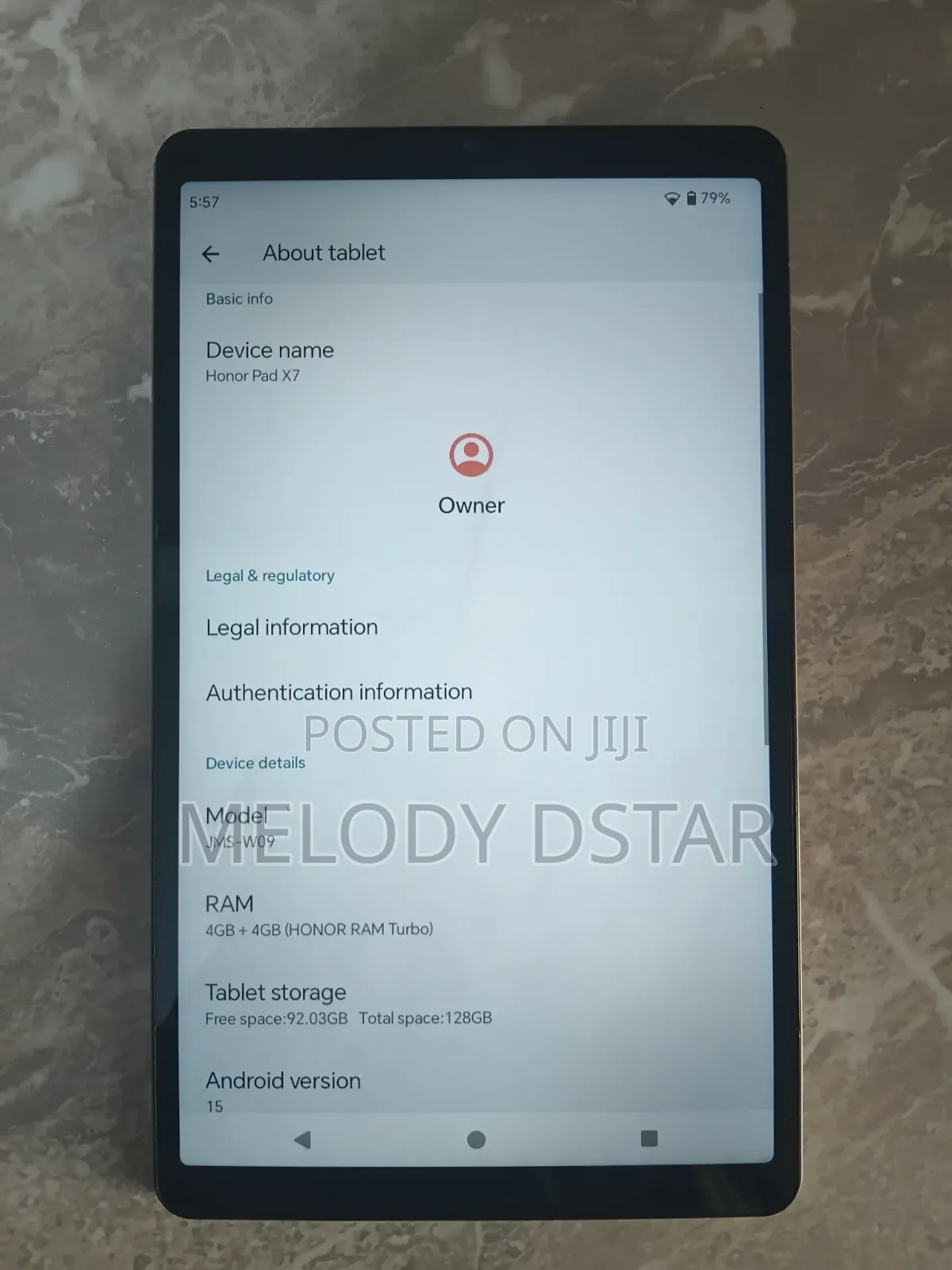 New Honor Pad X7 128 GB Silver