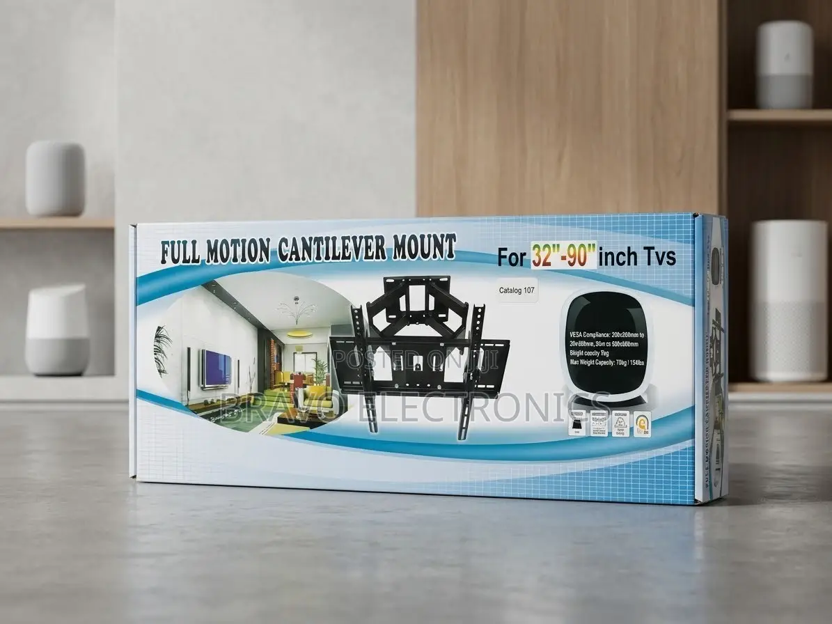 Full Motion TV Wall Mount 32–90′′ | Strong & Flexible Metal