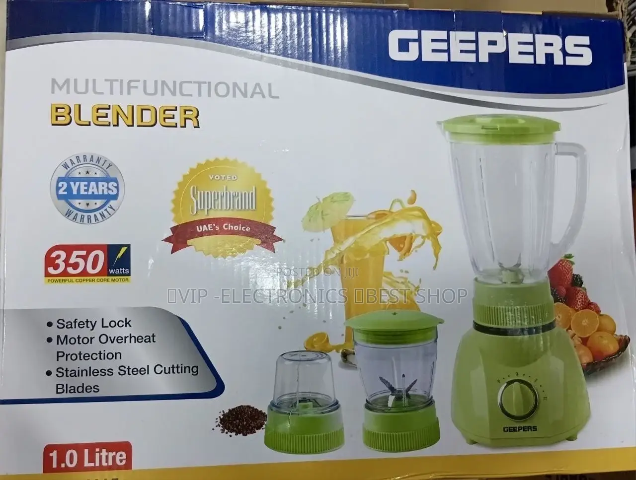 GEEPERS Blender 3-in-1 Multifunctional – 350W Copper Motor1.0L
