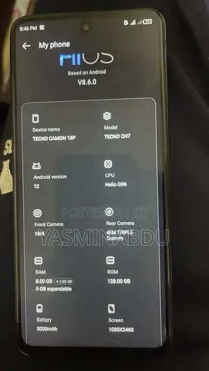 Tecno Camon 18 P 128 GB Black