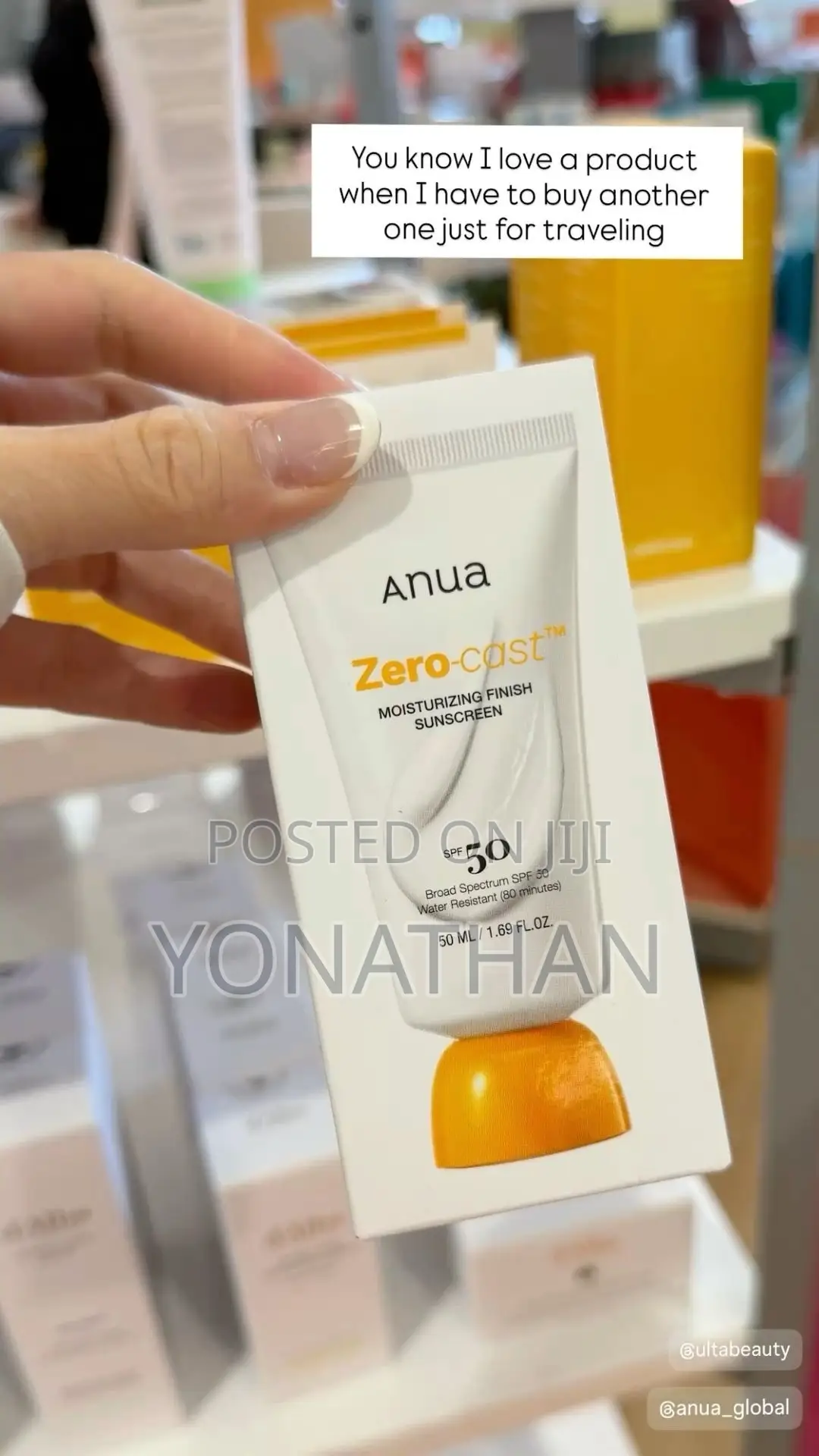 Anua Zero-Cast Moisturizing Finish Sunscreen SPF 50+