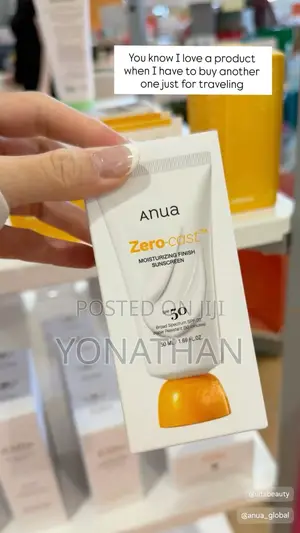Anua Zero-Cast Moisturizing Finish Sunscreen SPF 50+