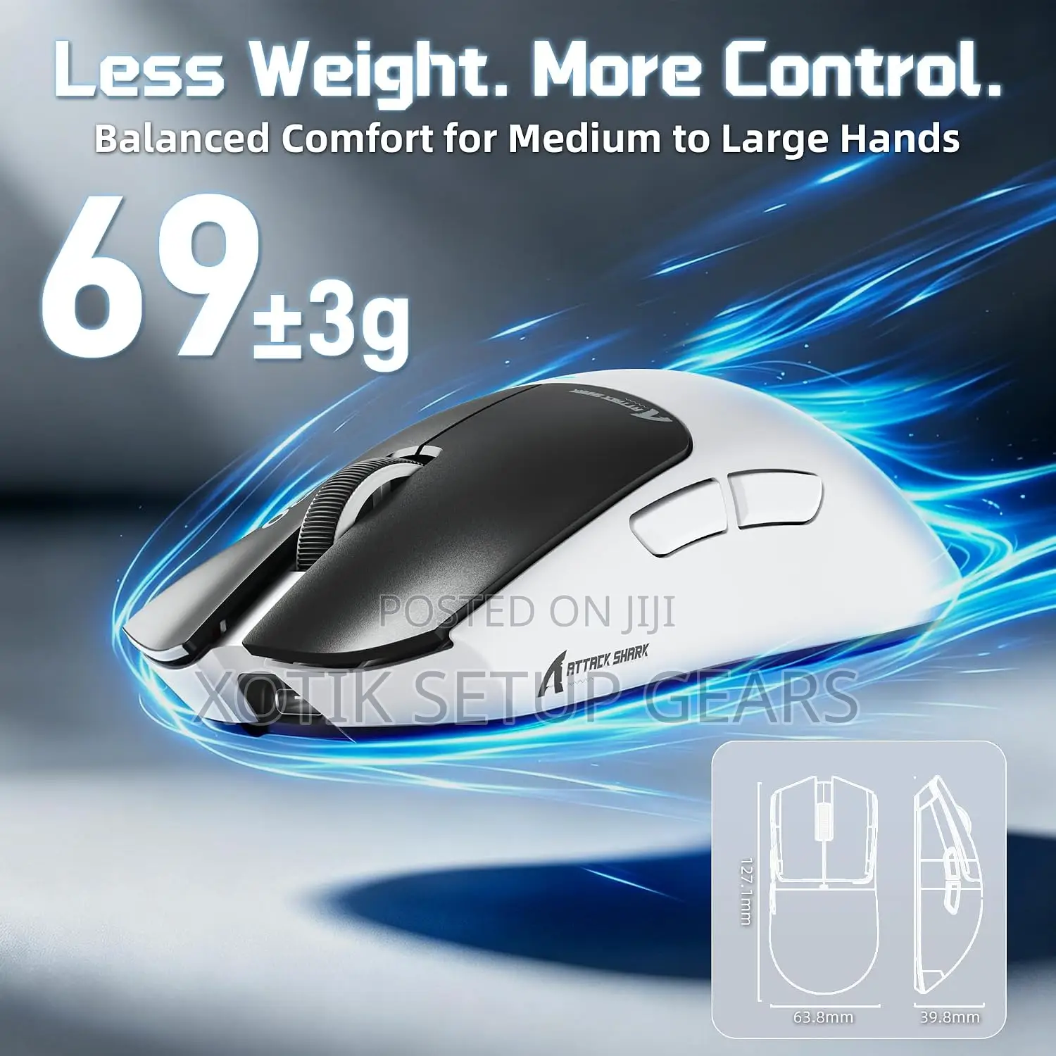 ATTACK SHARK X11 PRO V2 Tri Mode Wireless Mouse - Gaming Mouse