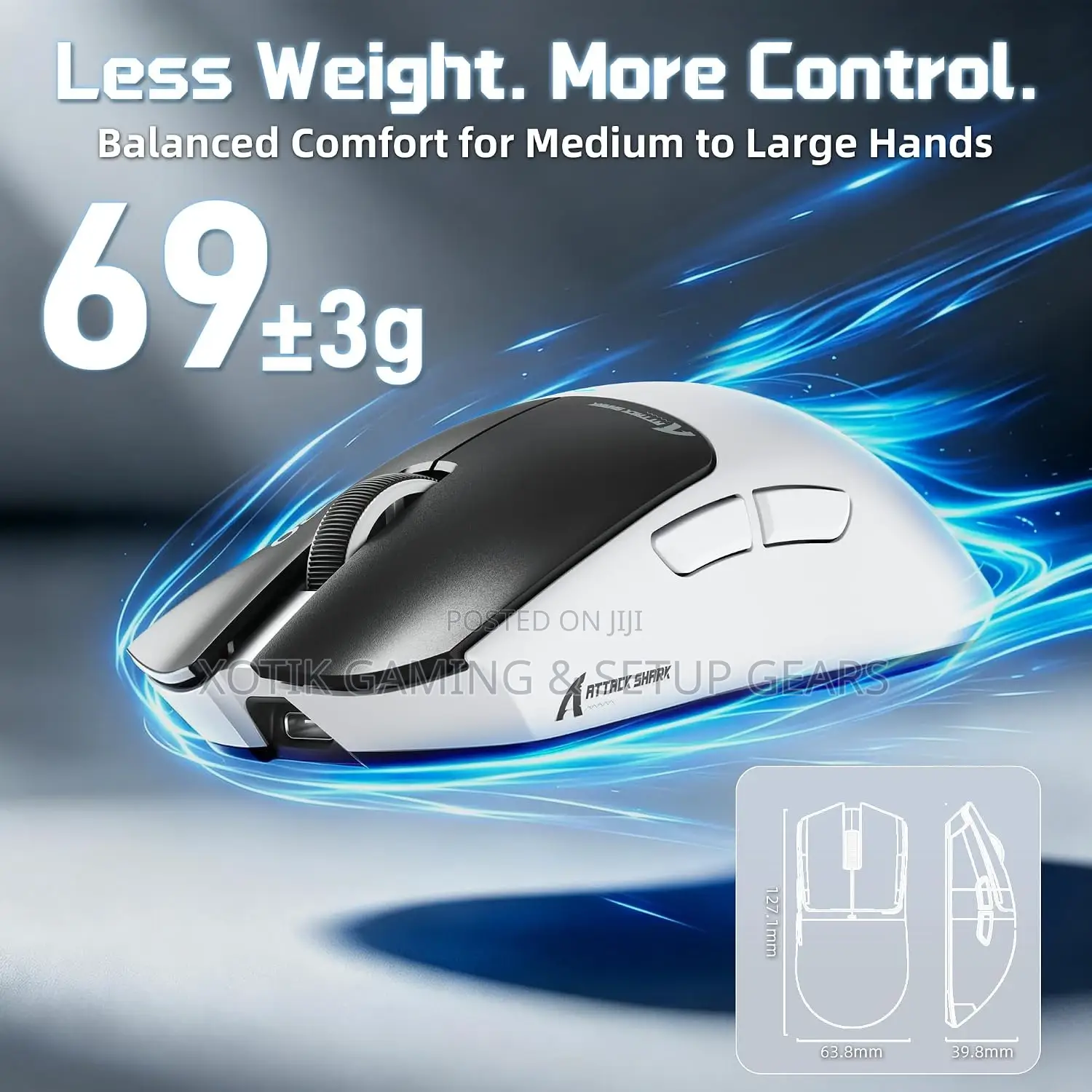 ATTACK SHARK X11 PRO V2 Tri Mode Wireless Mouse - Gaming Mouse