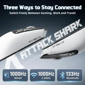 ATTACK SHARK X11 PRO V2 Tri Mode Wireless Mouse - Gaming Mouse