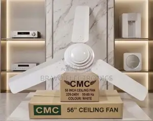 CMC 56” Heavy-Duty Electric Ceiling Fan – White