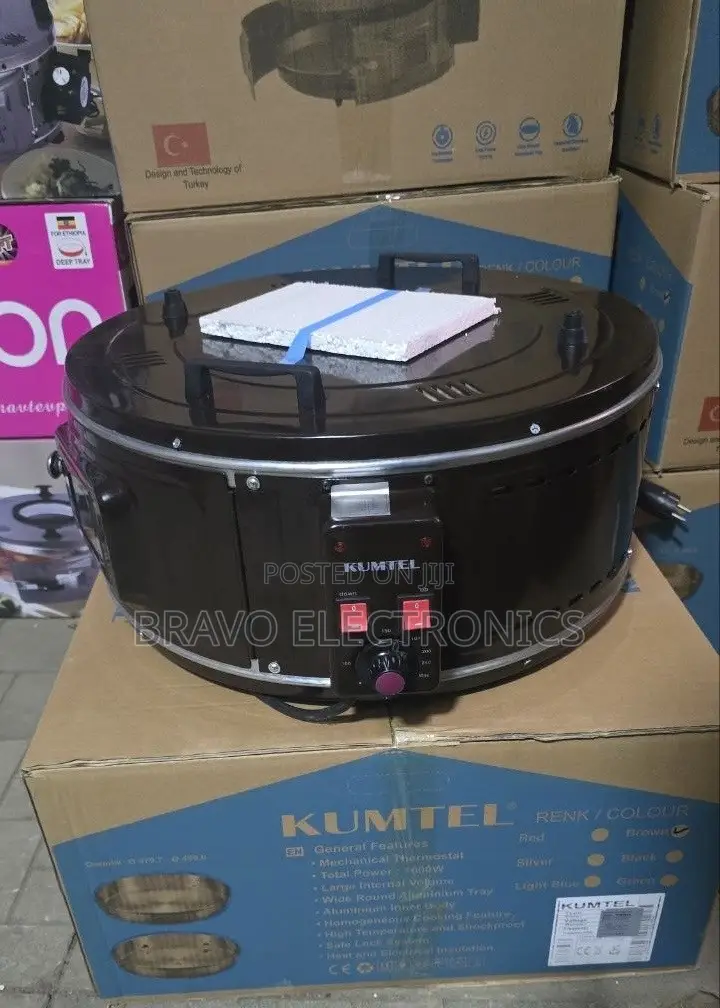 Kumtel Round Oven | 3 Stainless Steel Trays | Made in Turkey