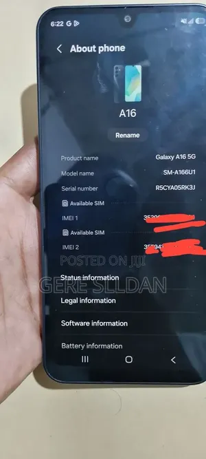 New Samsung Galaxy A16 5G 128 GB Gray