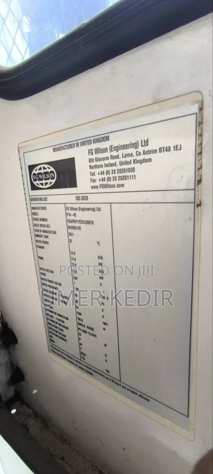Fg Wilson P14-4s Diesel Generator
