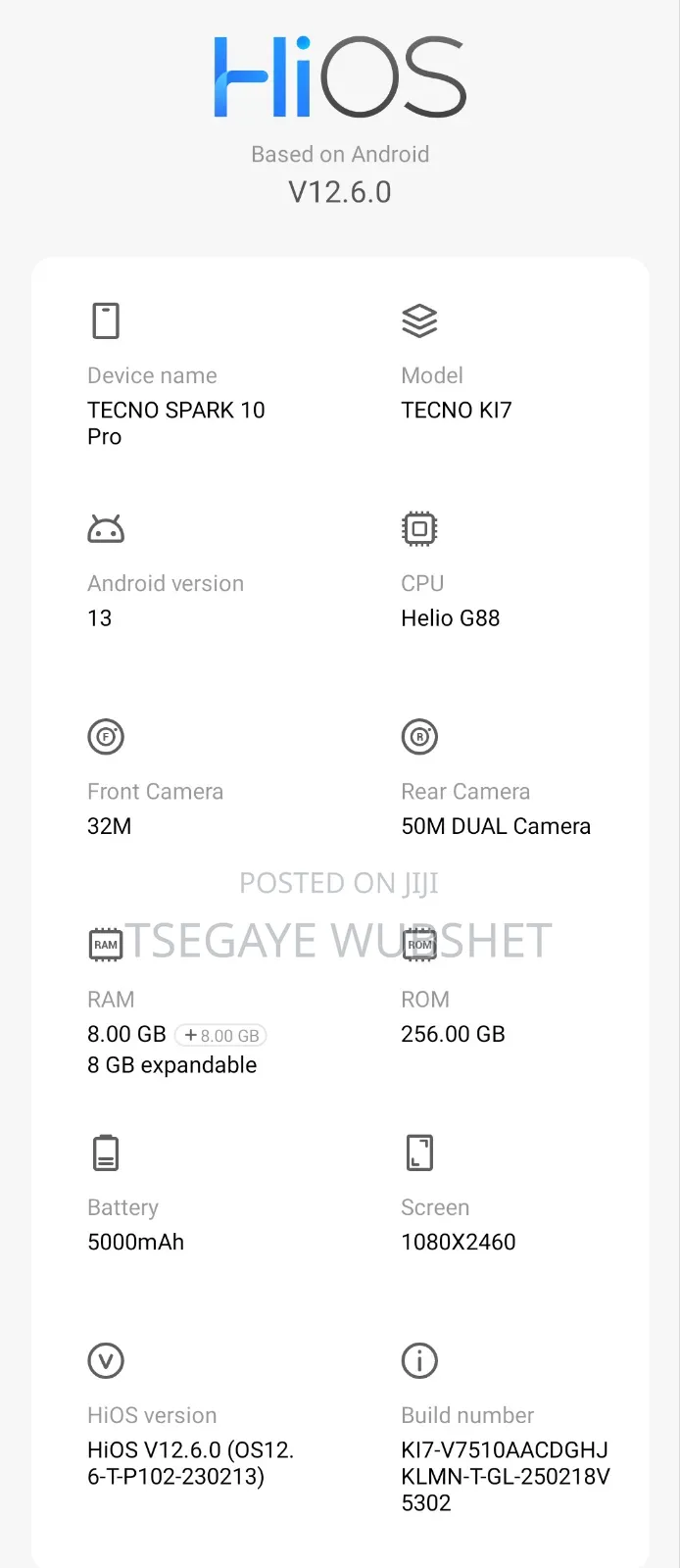 Tecno Spark 10 Pro 256 GB Graphite