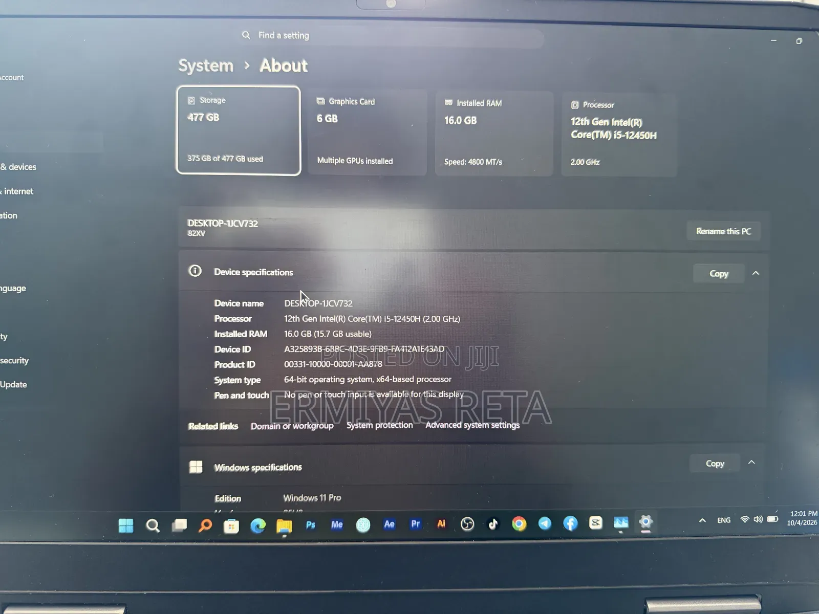 New Laptop Lenovo LOQ 15IRH8 16GB Intel Core i5 SSD 512GB