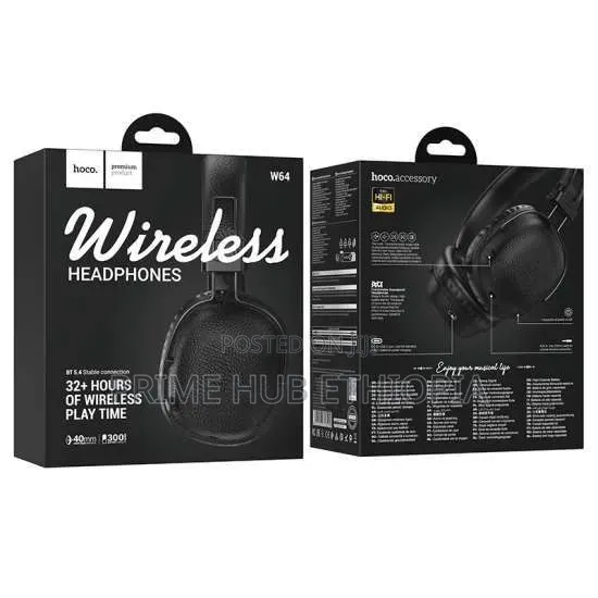 HOCO W64 Wireless Headphones 32 Hours of Playtime