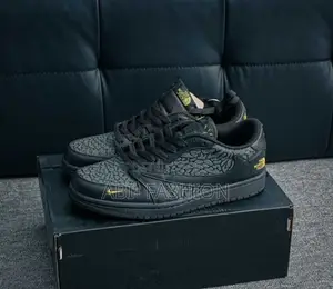 Nike Air Jordan 1 X Travis Scott “Black Elephant” Low Shoes
