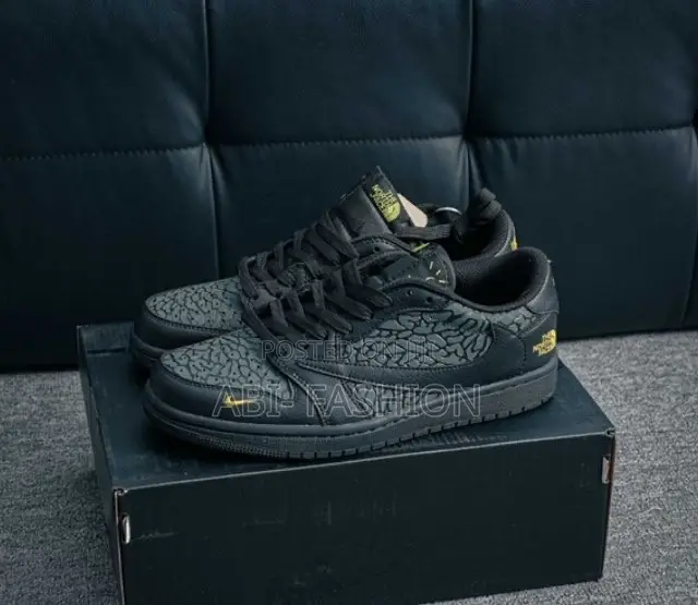 Nike Air Jordan 1 X Travis Scott “Black Elephant” Low Shoes