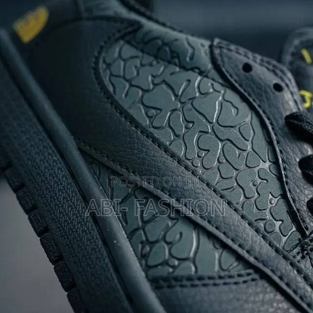 Nike Air Jordan 1 X Travis Scott “Black Elephant” Low Shoes