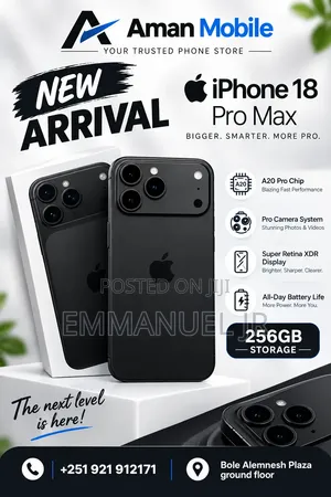 New Apple iPhone 18 Pro Max 256 GB Black