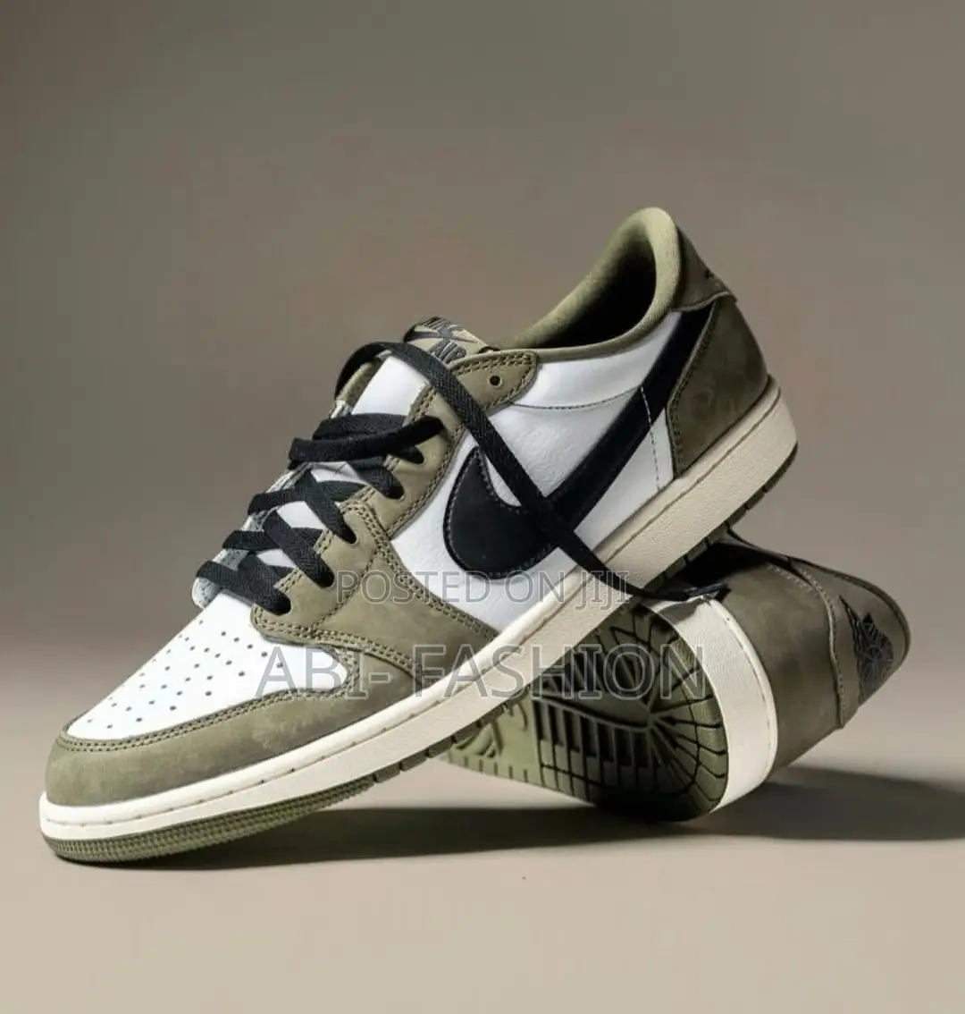 Nike Air Jordan 1 OG "Medium Olive" Low Retro Unisex Sneakers